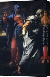 Annibale Carracci Canvas Paintings - Holy Women at the Tomb of Christ [detail] by Annibale Carracci